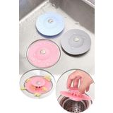 Biterse 2 Kademeli Aç Kapa Süzgeçli Lavabo Tıkacı Silikon Lavabo Gider Tıpası