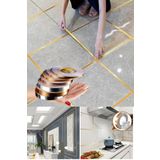BİTERSE 50 Metre Dekoratif Banyo Mutfak Fayans Arası Şerit Bant Gold Renk 0,5 Cm