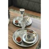 Biterse 6 Adet Çelik Tek Kişilik Sunum Tepsisi Servis Sunum Tabağı 20 cm