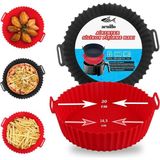 Biterse Airfryer Silikon Pişirme Kalıbı Hava Fritözü Kalıbı Airfryer Aksesuar Tüm Airfryer’lara Uyumlu Silikon Kalıp - 20 cm