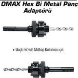 Biterse Matkap Ucuna Takılan Hex Bi Metal Panç Adaptörü Hex 14-29 mm - Siyah
