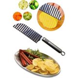Biterse Pratik Paslanmaz Çelik Şekilli Patates Bıçağı Chips Chopper Dilimleyici