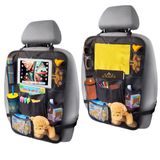 Bitesize Creations Arka Koltukta Araba Düzenleyici, Kick Mats Arka Koltuk Koruyucu, Dokunmatik Ekran Tablet Tutuculu, Çocuklar için Arka Koltuk Düzenleyici, 9 Saklama Cepli ve 4 Baş Dayama Kancalı Seyahat Aksesuarları,
