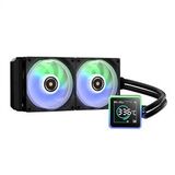 BITFENIX KUZY SİYAH LGA1851/AM5 2x120mm ARGB Fan 240mm Dijital Göstergeli Sıvı Soğutma