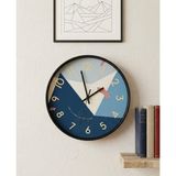 Bitiger Modern Tasarımlı Quartz Duvar Saati – Ev, Ofis ve Salon Için Ideal - Mavi - Beyaz