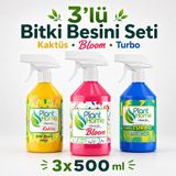 Bitki Besini Üçlü Bakım Seti Turbo Bloom Ve Kaktüs 3X500 Ml