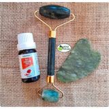 Bitki Diyarı Yeşim Taşı Gua Sha 2li Set Nar Çekirdeği Yağı 10ML 1 Ad - 1 Adet