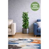 Bitki Tasarımlı Duvar Sticker 90x30 cm – Saksılı Yeşil Yapraklı Dekoratif Duvar Süsü