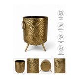 BitkiKapında Zeugma Dekoratif Ayaklı Metal Saksı ( 29 cm çap - 39 cm boy )