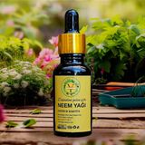 Bitkiler Için, %100 Organic Böcek Ilacı Soğuk Sıkım Neem Yağı (Tesbih Ağacı Yağı) 20 ml - Beyaz