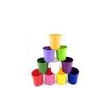 Bitkim Sende Katı Plastik Sukulent Saksısı 10 Adet Sarı (8.5 Cm)