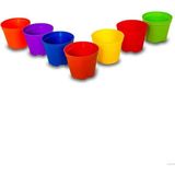 Bitkim Sende Katı Plastik Sukulent Saksısı 5 Adet Açık Yeşil (5.5 Cm)