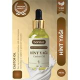 Bitkisel Hint Yağı 20 ml Soğuk Sıkım %100 Doğal Saf & Organik - Saç, Cilt, Yüz Bakım Için