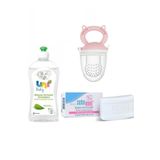 Bitkisel Içerikli Biberon Ve Emzik Temizleyici 500 Ml+bebe Kompakt 100 Gr+meyve Süzgeci Pembe