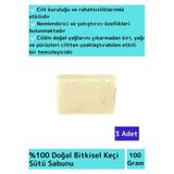 Bitkisel Keçi Sütü Sabunu Doğal Üretim Tüm Cilt Tipleri Için Uygun 3 Adet