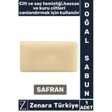 Bitkisel Organik %100 Doğal Saç Yüz Vücut El Kullanım Günlük Cilt Saç Temizliği Sabun Safran