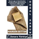 Bitkisel Organik Doğal Saç Yüz Vücut El Kullanım Yağ Toksin Kepek Önleyen Sabun Mardin Bıttım 2 Adet