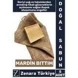 Bitkisel Organik Doğal Saç Yüz Vücut El Kullanım Yağ Toksin Kepek Önleyen Sabun Mardin Bıttım 5 Adet