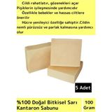 Bitkisel Sarı Kantaron Sabunu Doğal Üretim Tüm Cilt Tipleri Için Uygun 5 Adet