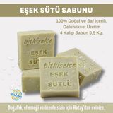 Bitkiselce 4x450 gr El Yapımı Eşek Sütü Sabunu