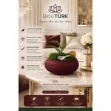 BitkiTÜRK Dekoratif Beton Saksı – Masaüstü Ev Ofis Kafe Dekoru, Stabilize Yosun ve Yapay Bitki Hediyeli Premium Saksı
