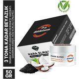 Bitkizen Doğal Diş Beyazlatma Tozu - Kimyasal İçerik Yok, Hindistan Cevizi ve Aktif Karbon ile 50 g