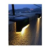 BiTon Toptan 1 Adet Köşebent Merdiven Veranda Solar Güneş Enerjili Bahçe Led Lamba Dekor Bahçe Balkon Aydınlatma