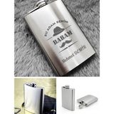 Biton Toptan Isme Özel Kral Babam 9 Oz Çelik Cep Matarası 266 ml İçecek Matarası Babaya Hediye - Gümüş