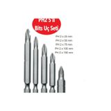 Bits Uç, PH2 Yıldız Matkap Ucu 25mm, 50 mm 75mm, 100mm, 150mm PH2 5'li Set
