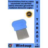 #Bittarağı Paslanmaz Metal Diş Yuvarlatılmış Uçlu Kaymaz Saplı Hassas Saç Derisi Hijyenik Bit Tarağı