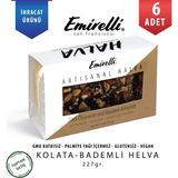 Bitter Çikolata Bademli Artisanal Helva 227G x 6 Adet - Vegan/glutensiz