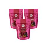 Bitter Çikolata Kaplı Freeze Dried Bütün Çilek Draje 80g 3lü Set (3x80g)