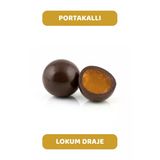 Bitter Çikolata Kaplı Portakal Aromalı Lokum Draje