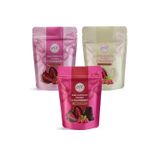 Bitter, Sütlü Ve Beyaz Çikolata Kaplı Freeze Dried Bütün Çilek Draje 80g 3’lü Set (3X80G)