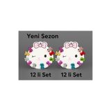 Bittox 2 adet Kız Çocukları İçin Rengarenk Metalik 10'lu Fiyonk Toka Seti- Yeni Sezon Şıklığı- 20 adet Toka