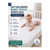 BİVA BivaHome Full Fermuarlı Bebek Yatak Kılıfı Sıvı Geçirmez Kapitoneli Beşik Yatak Koruyucu Alez