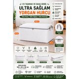 BİVA Dayanıklı Fermuar Yorgan Döşek Hurcu 100x50x50cm Üstten Komple Fermuarlı 200 kg TaşımaKapasiteli Esnek Kalın