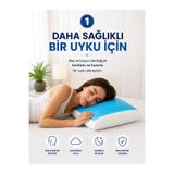 BİVA Özel Serinletici Jel Yastık Hakiki Soğutucu Terletmeyen Ortopedik Visco Boyun Destekli Yastık EKRU