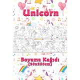 BiWini Unicorn Tatilde Temalı Dev Boyama Kağıdı 2,5 Metre Rulo Boyama Kağıdı - Çocuk Eğitici Boyama