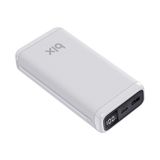 Bix 20000 Mah USB-A 22.5 W ve Type-C PD 20 W Beyaz Çift Çıkışlı LED Ekranlı Powerbank