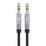 Bix 3.5mm Erkek To Erkek Örgülü Stereo Aux 1 mt Siyah Ses Kablosu