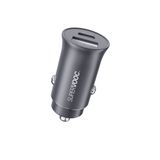 Bix 33 W SuperVooc 2.0 Type-C PD ve USB-A Çift Portlu Araç içi Hızlı Şarj Cihazı