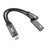 Bix ADP-12 Type-C to 3.5mm Kulaklık ve 15W Type-C Şarj Kablo Dönüştürücü iPhone Uyumlu Tak-Çalıştır