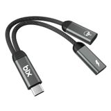Bix Adp-13 Type-c To Çift Type-c Kulaklık Ve 15w Şarj Dönüştürücü