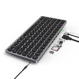 Bix BX-KEYHUB01 9in1 HUB Özellikli Çok Fonksiyonlu Kablolu Klavye 3x USB 3.0+4K HDMI+PD+Micro SD+3,5mm Aux Mic Girişli