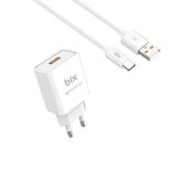 Bix BX-T18QTA 18 W 1 mt Qualcomm Hızlı Şarj Aleti ve Type-C Şarj Kablosu