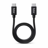Bix BX-UC02C 1.2 mt Siyah 60W Type-C to Type-C Hızlı Şarj ve Data Kablosu