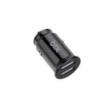 Bix BXAA12W 12 Watt Siyah Çift USB-A Portlu Araç Şarj Aleti iPhone Android Uyumlu Mini Araç İçi Şarj Cihazı