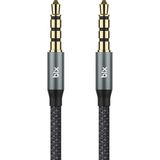 Bix BXAU3C Hi-Fi 3.5mm Erkek To Erkek Örgülü Aux Ses Kablosu - 1 m