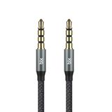 Bix Bxau3c Hi-Fi 3.5Mm Örgülü Aux Ses Kablosu 24K Altın Kaplama, Araç Ses Sistemi, Tv, Hoparlör, Kulaklık, Dayanıklı Ve Esnek Ses Kablosu 1 M